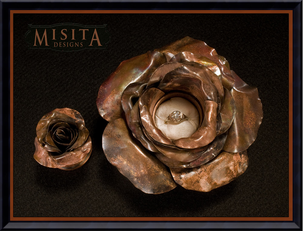 Copper Rose Ring Box | Custom Metal Work, Metalsmithing